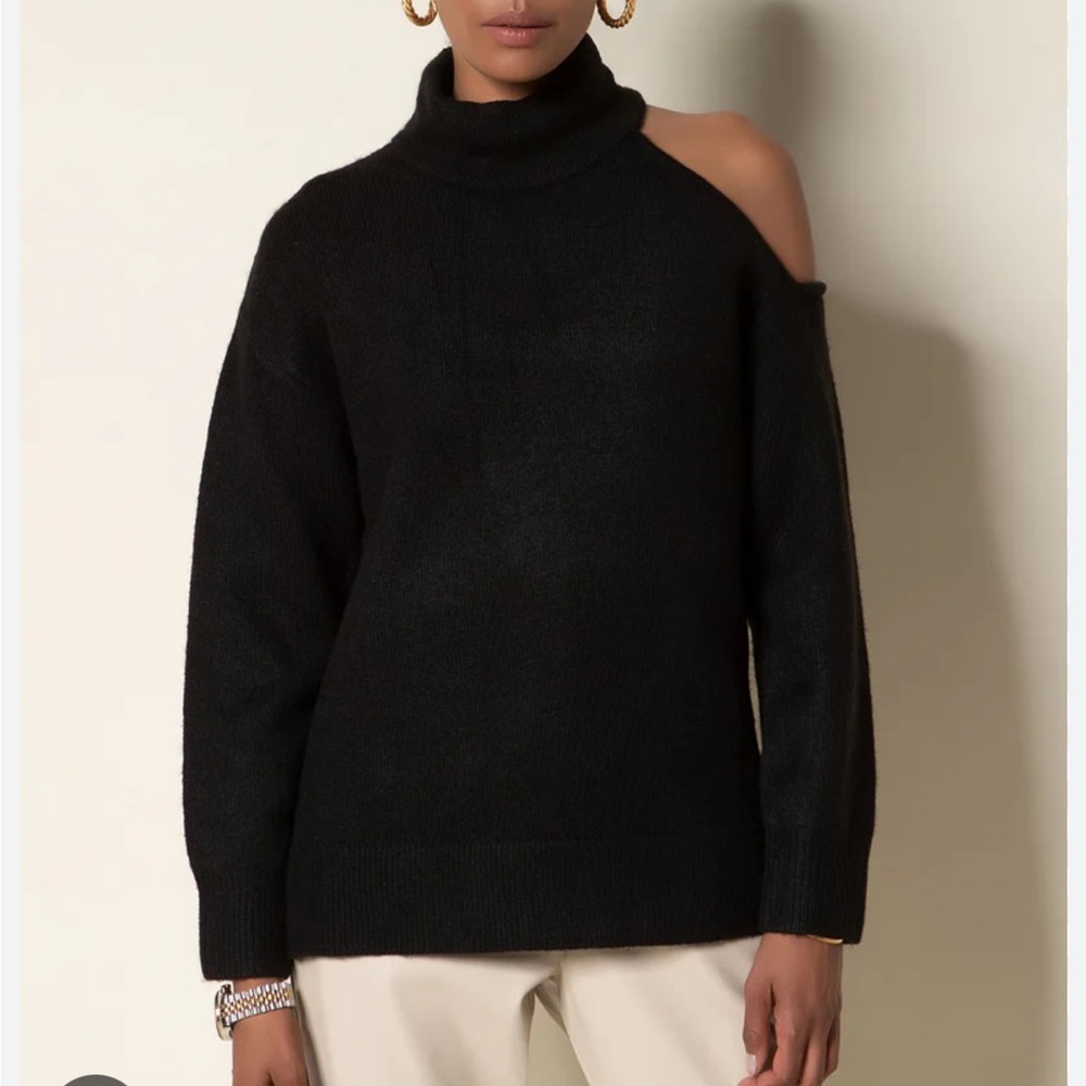 Tart Collections Black Off-the-Shoulder Knit Sweater